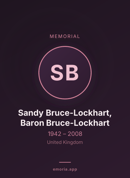 Memorial portrait of Sandy Bruce-Lockhart, Baron Bruce-Lockhart