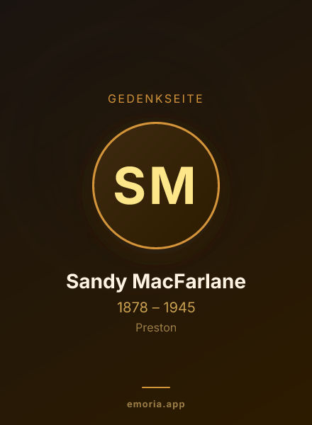 Gedenkportrait von Sandy MacFarlane