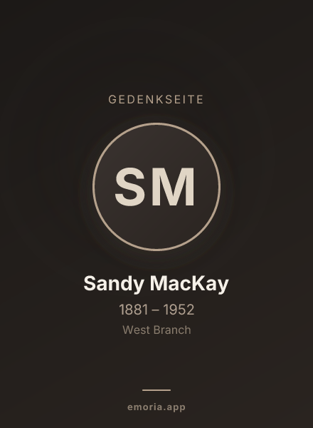 Gedenkportrait von Sandy MacKay