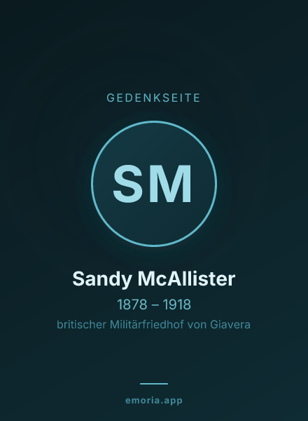 Gedenkportrait von Sandy McAllister