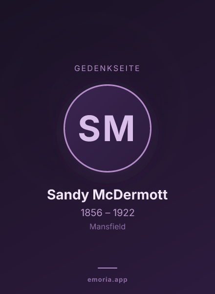 Gedenkportrait von Sandy McDermott