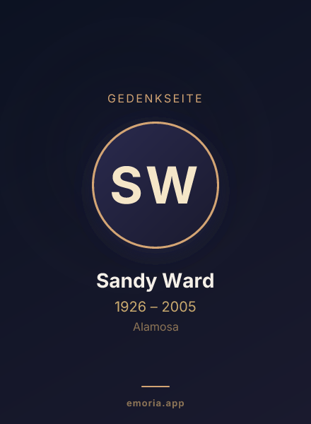 Gedenkportrait von Sandy Ward