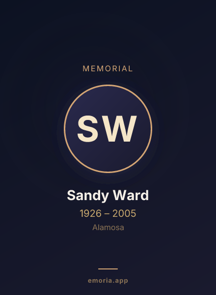 Memorial portrait of Sandy Ward