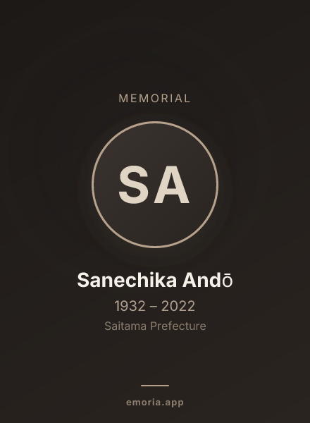 Memorial portrait of Sanechika Andō