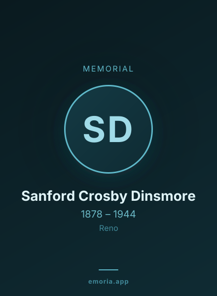 Memorial portrait of Sanford Crosby Dinsmore