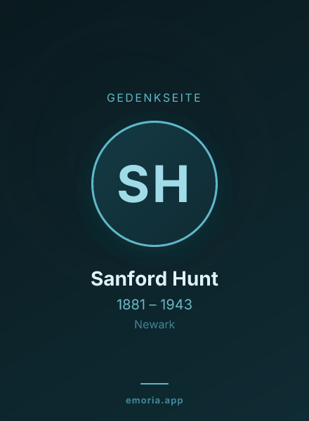 Gedenkportrait von Sanford Hunt