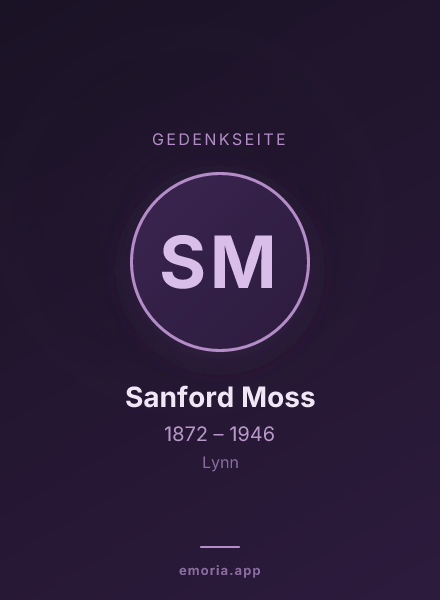 Gedenkportrait von Sanford Moss