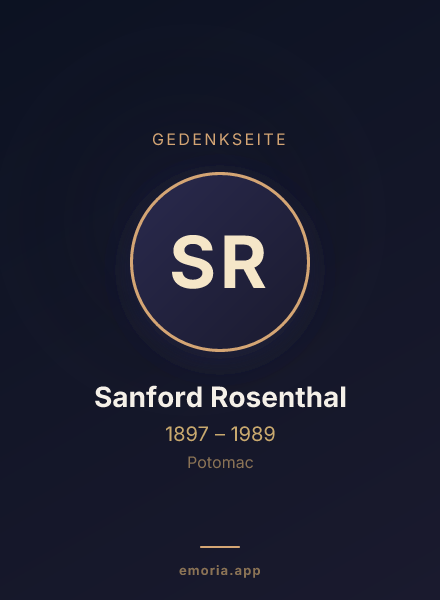 Gedenkportrait von Sanford Rosenthal