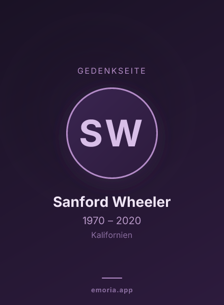 Gedenkportrait von Sanford Wheeler