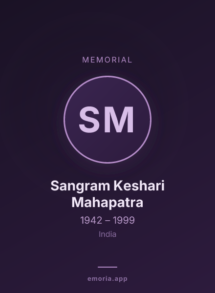 Memorial portrait of Sangram Keshari Mahapatra
