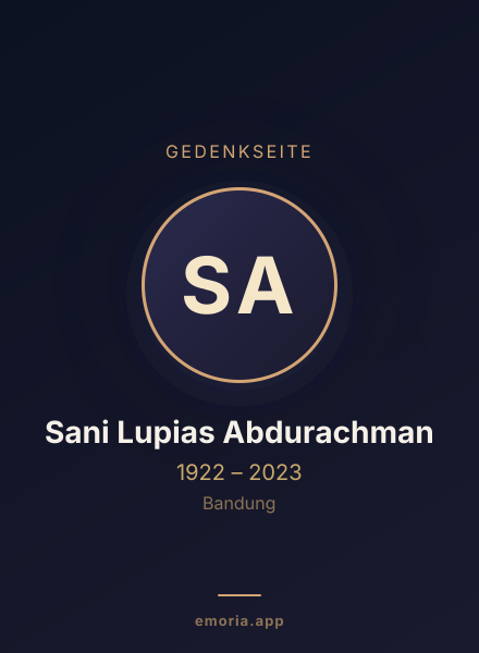 Gedenkportrait von Sani Lupias Abdurachman