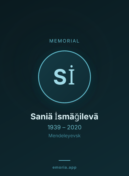 Memorial portrait of Saniä İsmäğilevä