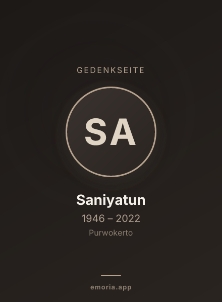 Gedenkportrait von Saniyatun