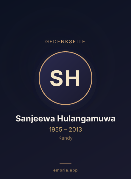 Gedenkportrait von Sanjeewa Hulangamuwa