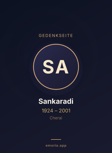 Gedenkportrait von Sankaradi