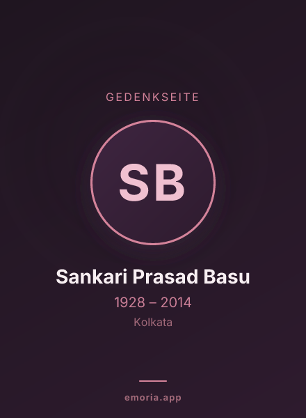 Gedenkportrait von Sankari Prasad Basu