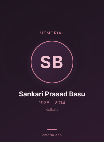 Memorial portrait of Sankari Prasad Basu