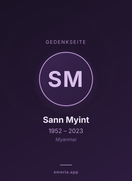 Gedenkportrait von Sann Myint