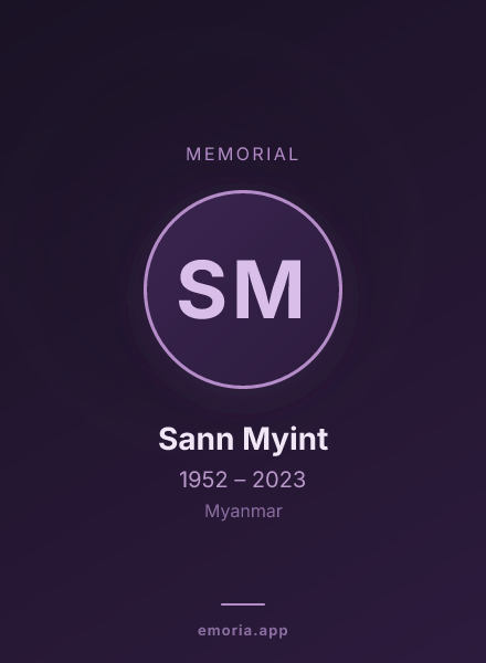 Memorial portrait of Sann Myint