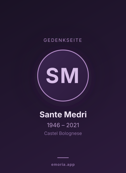Gedenkportrait von Sante Medri