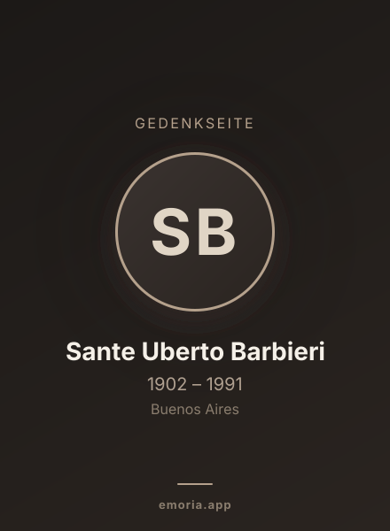 Gedenkportrait von Sante Uberto Barbieri