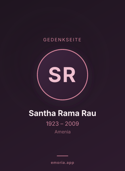 Gedenkportrait von Santha Rama Rau