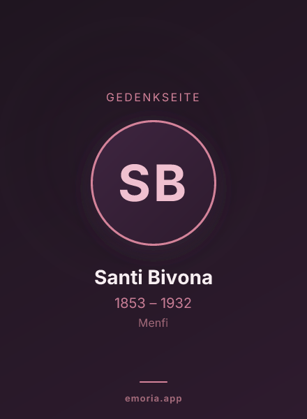 Gedenkportrait von Santi Bivona