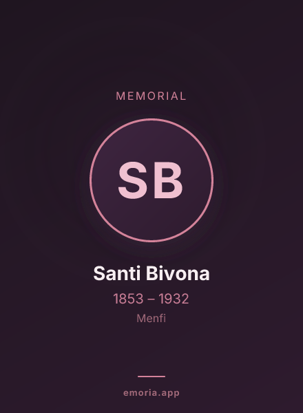 Memorial portrait of Santi Bivona