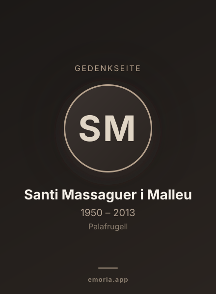 Gedenkportrait von Santi Massaguer i Malleu