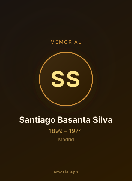 Memorial portrait of Santiago Basanta Silva