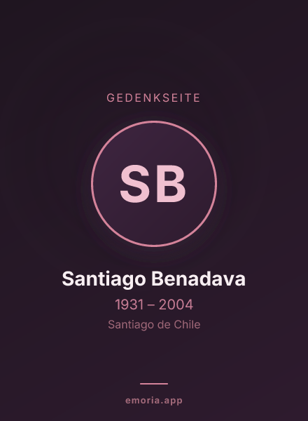 Gedenkportrait von Santiago Benadava