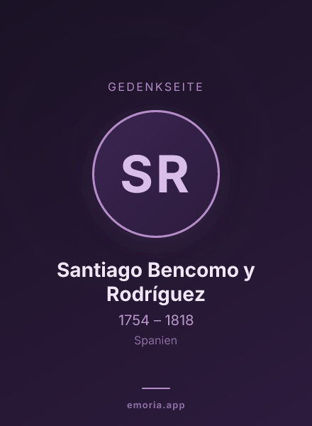 Gedenkportrait von Santiago Bencomo y Rodríguez