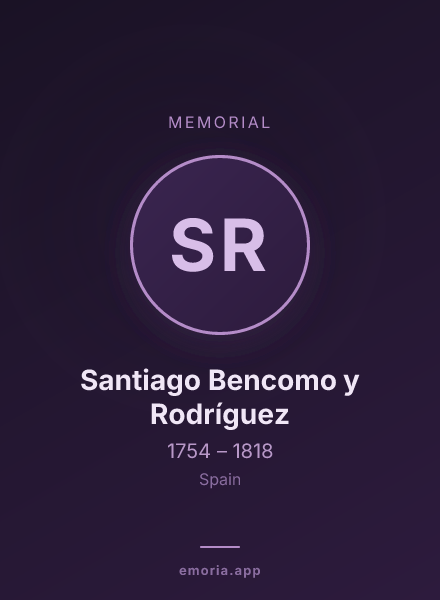 Memorial portrait of Santiago Bencomo y Rodríguez