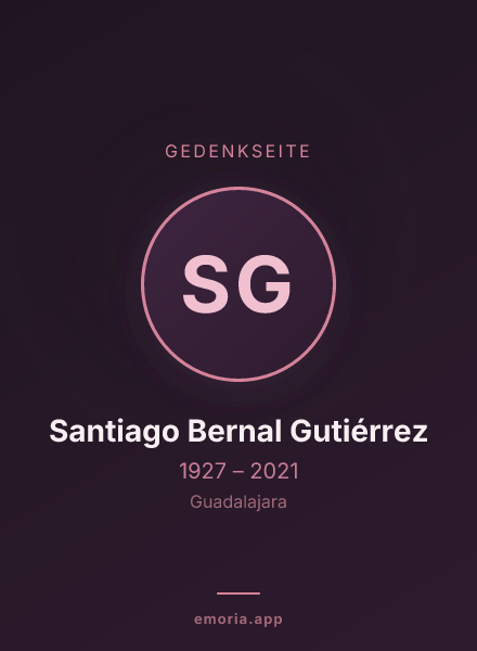 Gedenkportrait von Santiago Bernal Gutiérrez