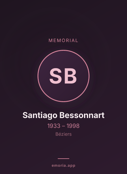 Memorial portrait of Santiago Bessonnart
