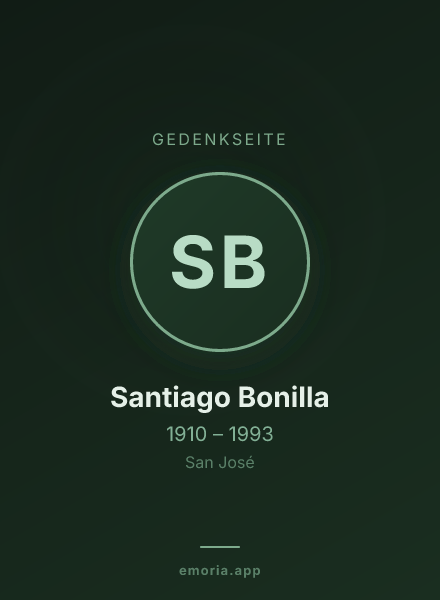 Gedenkportrait von Santiago Bonilla