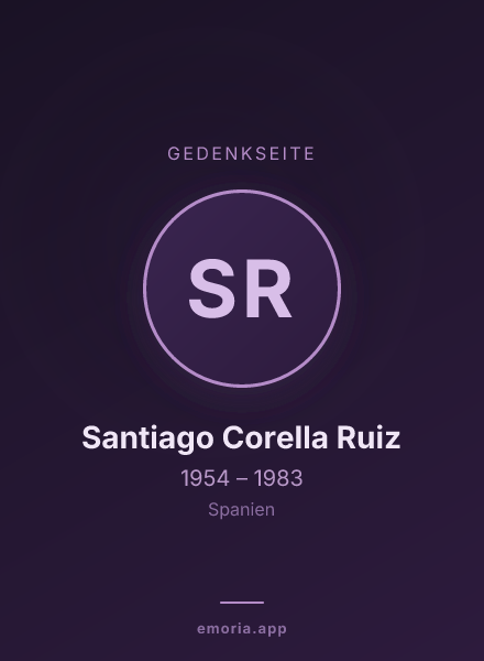 Gedenkportrait von Santiago Corella Ruiz