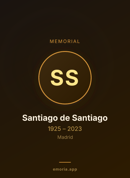 Memorial portrait of Santiago de Santiago