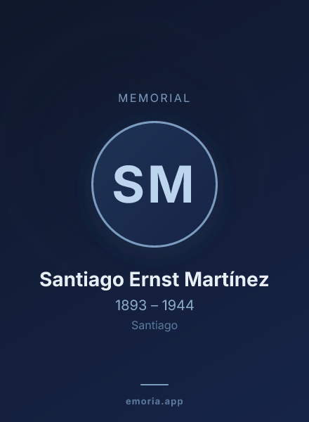 Memorial portrait of Santiago Ernst Martínez
