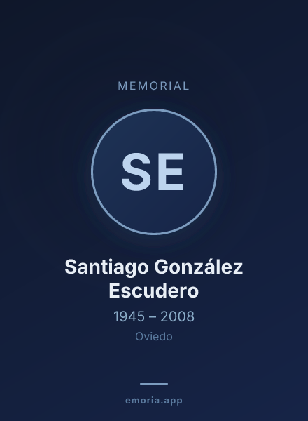 Memorial portrait of Santiago González Escudero