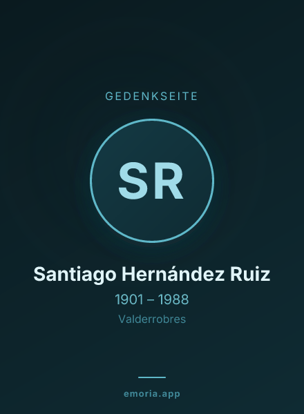 Gedenkportrait von Santiago Hernández Ruiz