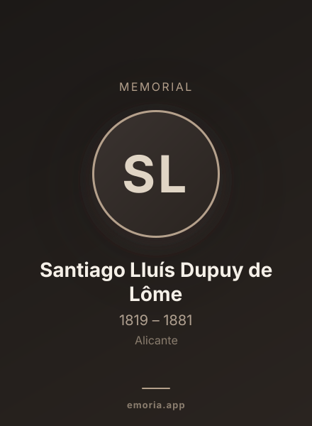 Memorial portrait of Santiago Lluís Dupuy de Lôme