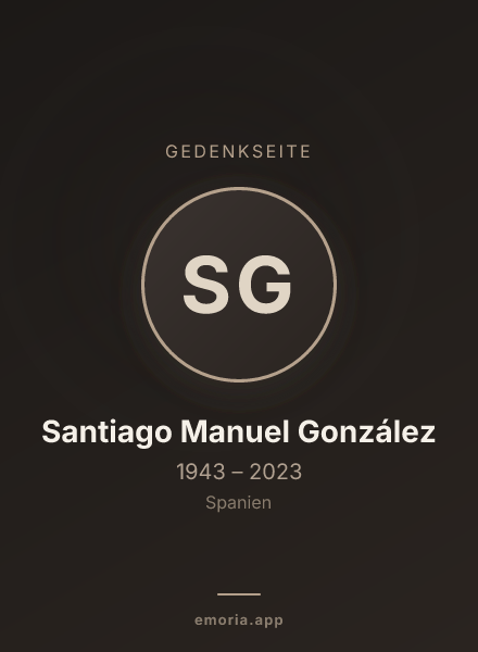 Gedenkportrait von Santiago Manuel González