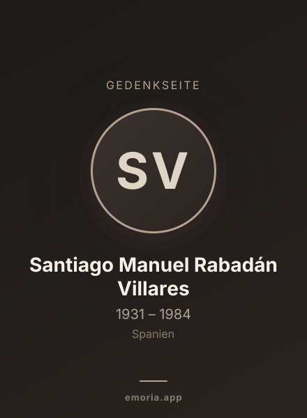 Gedenkportrait von Santiago Manuel Rabadán Villares
