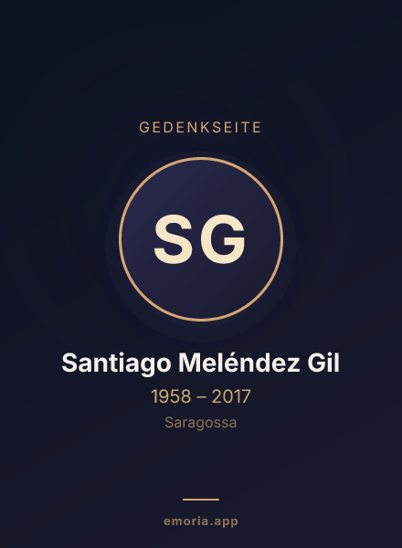 Gedenkportrait von Santiago Meléndez Gil