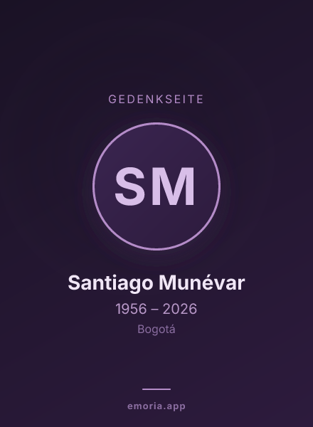 Gedenkportrait von Santiago Munévar