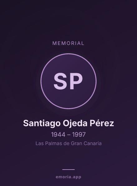Memorial portrait of Santiago Ojeda Pérez