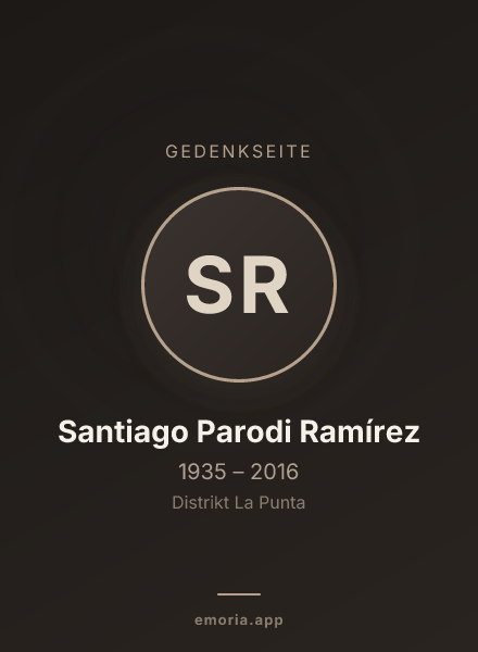 Gedenkportrait von Santiago Parodi Ramírez