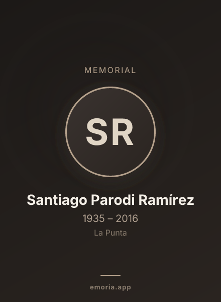 Memorial portrait of Santiago Parodi Ramírez
