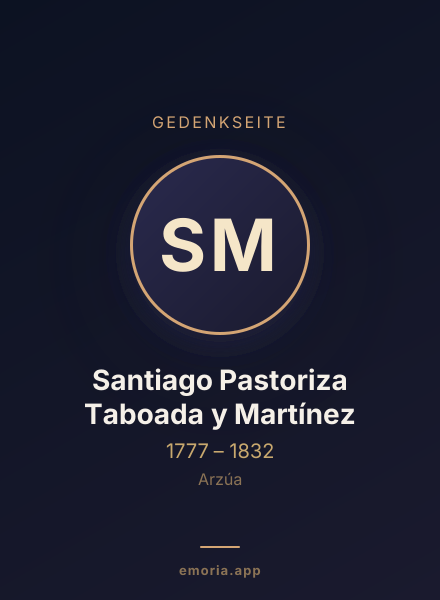 Gedenkportrait von Santiago Pastoriza Taboada y Martínez